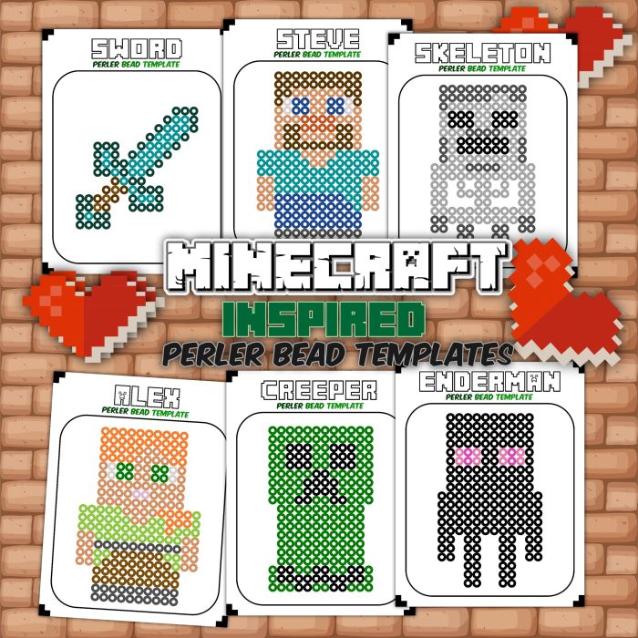 Perler bead 3d minecraft